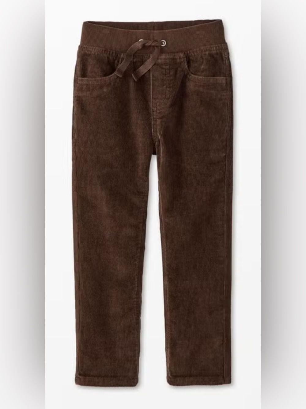 Hanna Andersson Boys Dark Brown Corduroy Pull On Pants | size 10 | 140 cm